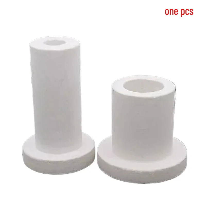 1PC Ceramic T-flange Bushing Sleeve for Quartz Heating Tube Corundum Plug Ceramic Head High Temperature Insulation Porcelain Cup