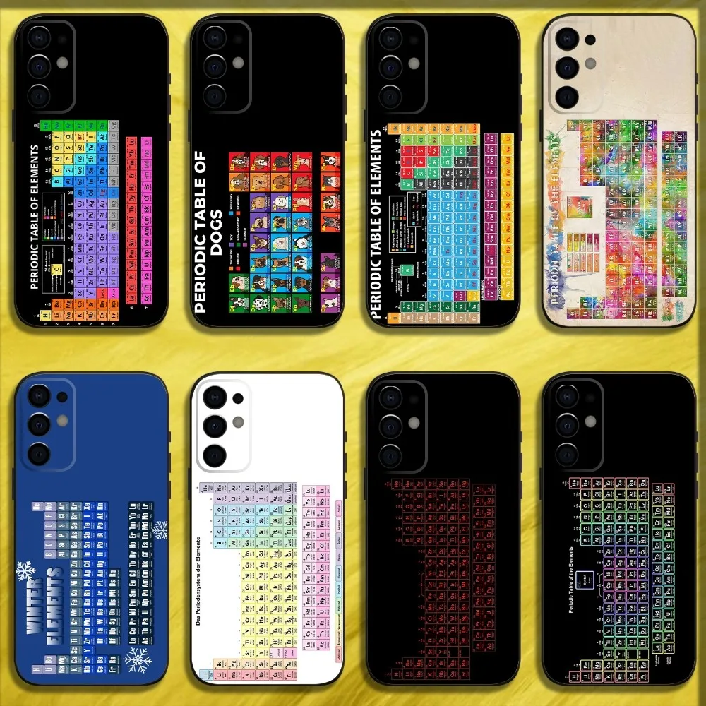 

Periodic Table Of Elements Phone Case For Samsung S24,S21,S22,S23,S30,Ultra,S20,Plus,Fe,Lite,Note,10,9,5G Black Soft Cover