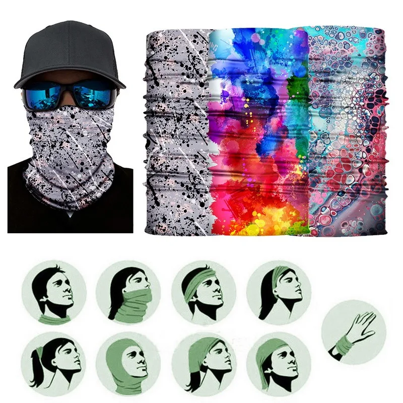 Balaclava Man Mask Bandana High Elastic Seamless Bandana Buff Gaiter Hunting Headband Cycling Fishing Tube Face Shield Men Scarf