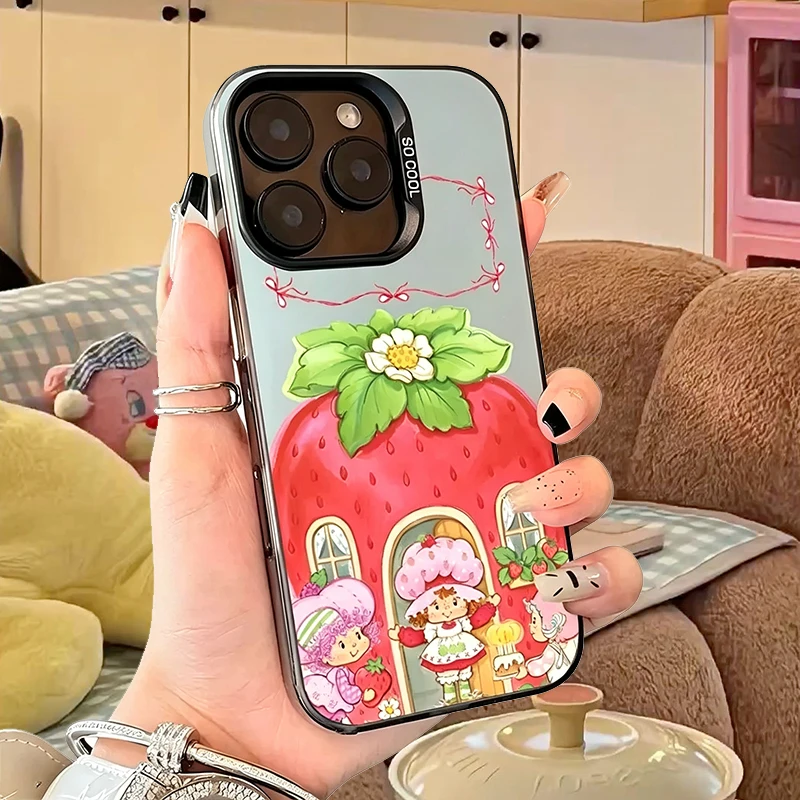 Fairy Strawberry Girl Frosted Case for Samsung Galaxy S26 S25 S24 S23 Plus S22 Ultra S21 S20 FE A57 A56 A55 A54 Acrylic Cover