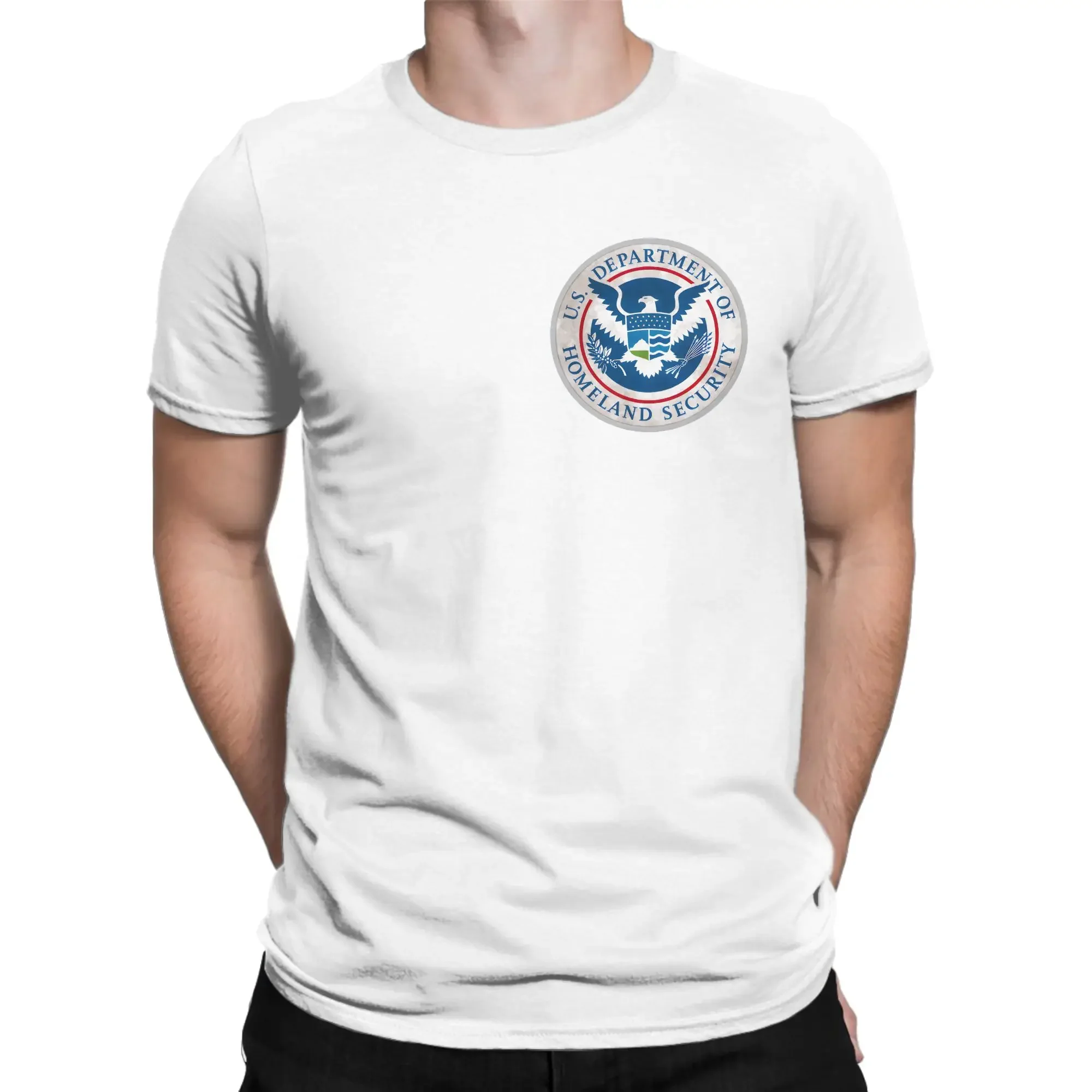 Harajuku T-Shirt Summer Ice Immigration Logo United States Immigration and Customs Enforcement Hip Hop T Shirts Cotton Tee Shirt