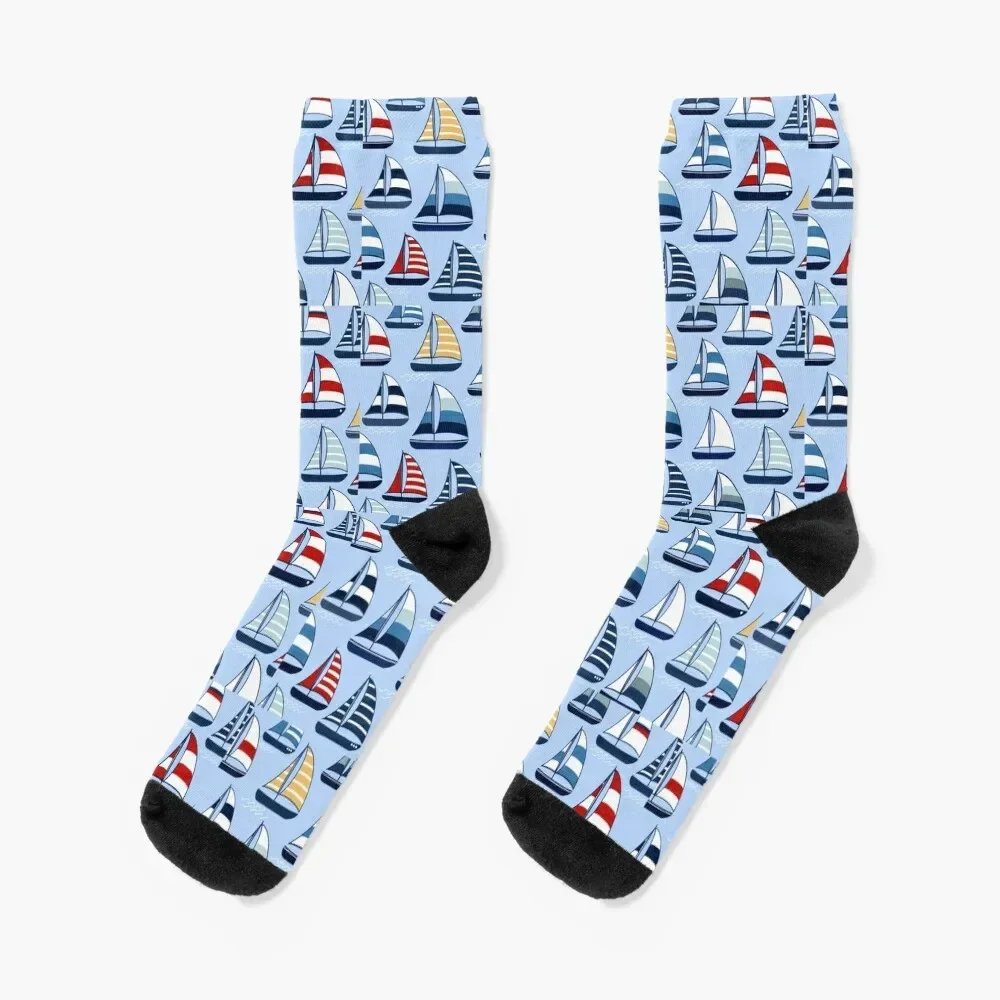 

Sailboats at Sea Socks retro Climbing new year Socks Ladies Men's