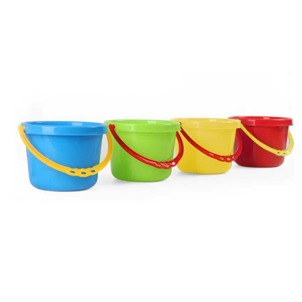 4 Pcs Socialization Toys for Kids Beach Sand Buckets Portable Imagination Children Childern Random Color