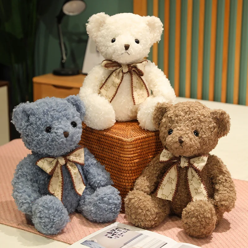 

New bow tie bear plush toy, cute teddy bear doll, Valentine's Day, Christmas and birthday gift