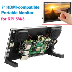 Raspberry Pi 5 7 inch IPS Touchscreen Monitor 1024X600 HDMI-compatible LCD Module Mini PC Portable Monitor for RPI 5 4B 3B+ ZERO