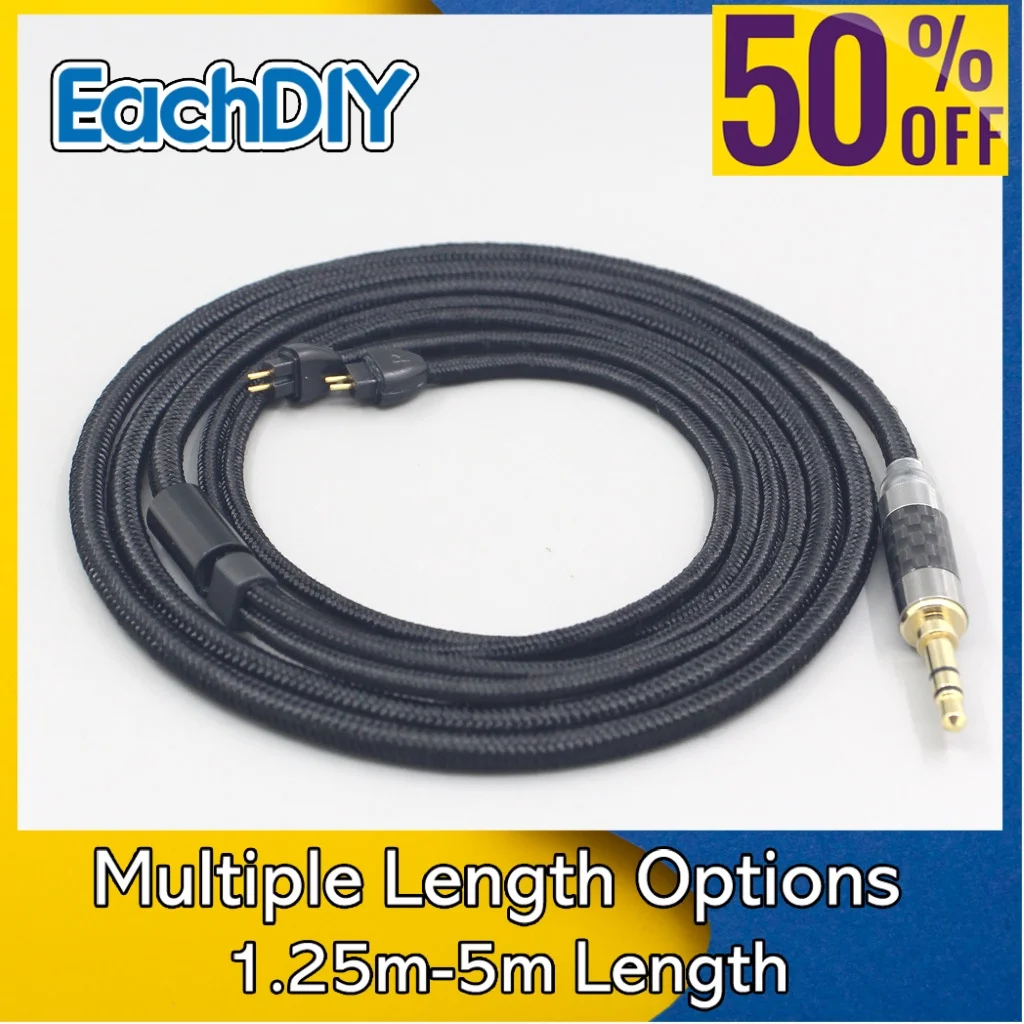 

6.5mm XLR 4.4mm Super Soft Headphone Nylon OFC Cable For Audio Technica ATH-M50x ATH-M40x ATH-M70x ATH-M60x Earphone LN007530