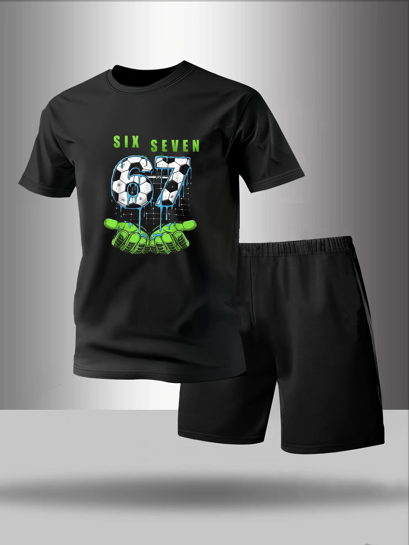 

Мужская пижама из двух частей для весны, лета, осени и зимы, с короткими рукавами и шортами, модный домашний комплект с геометрическим узором.