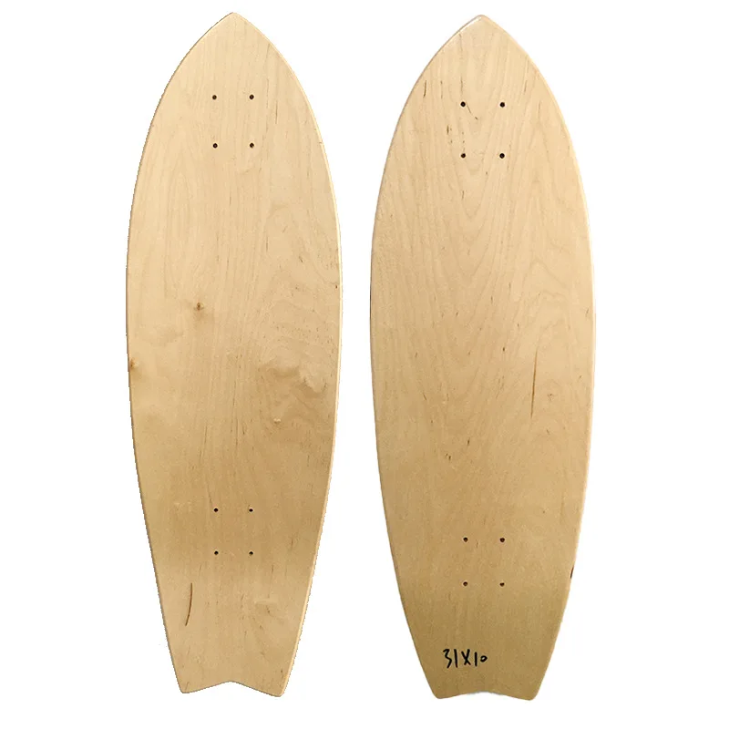 32 * 10INCH Maple land surfboard long board double warped board big fish board SKATEBOARD DECK ONLY