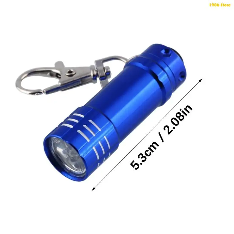 U1JB Portable 3 LED Aluminum Keychain Torch Shockproof Water Resistant Design For Emergency Lighting & Outdoor Exploration