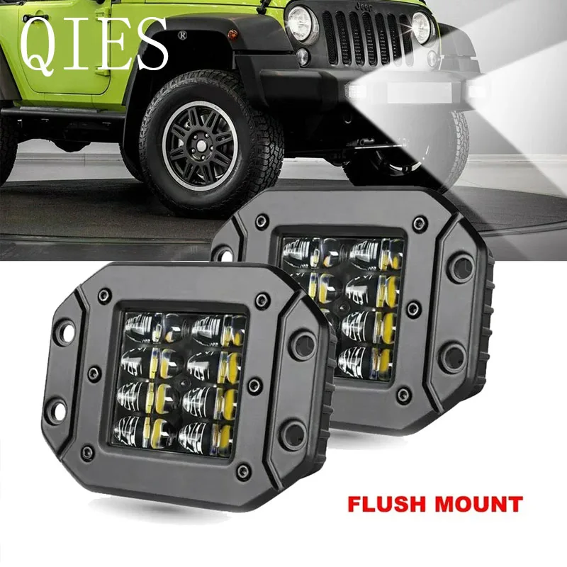 

5Inch Flush Mount LED Pods Work Light 48W Off Road Spot Light for Car Jeep 4x4 Truck ATV SUV Super Bright Fog Driving Light