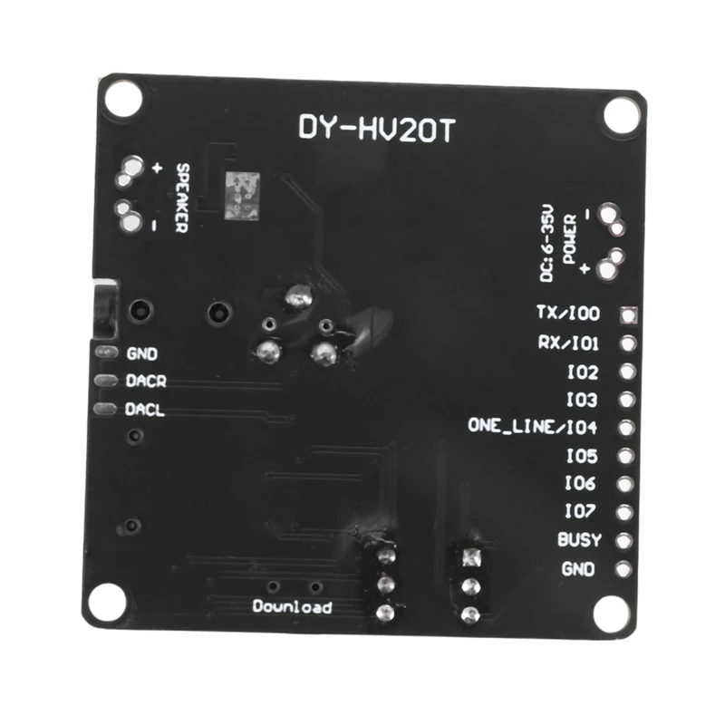 5X DY-HV20T 12V/24V источник питания 10W/20W модуль воспроизведения голоса с поддержкой Micro-SD карты MP3 музыкальный плеер для Arduino