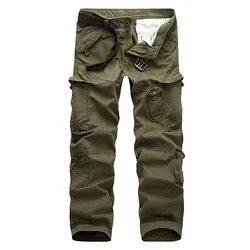 drop shipping New Autumn Top Fashion Military Cotton Cargo Pants straight Casual Trousers Size 28-38 AXP137