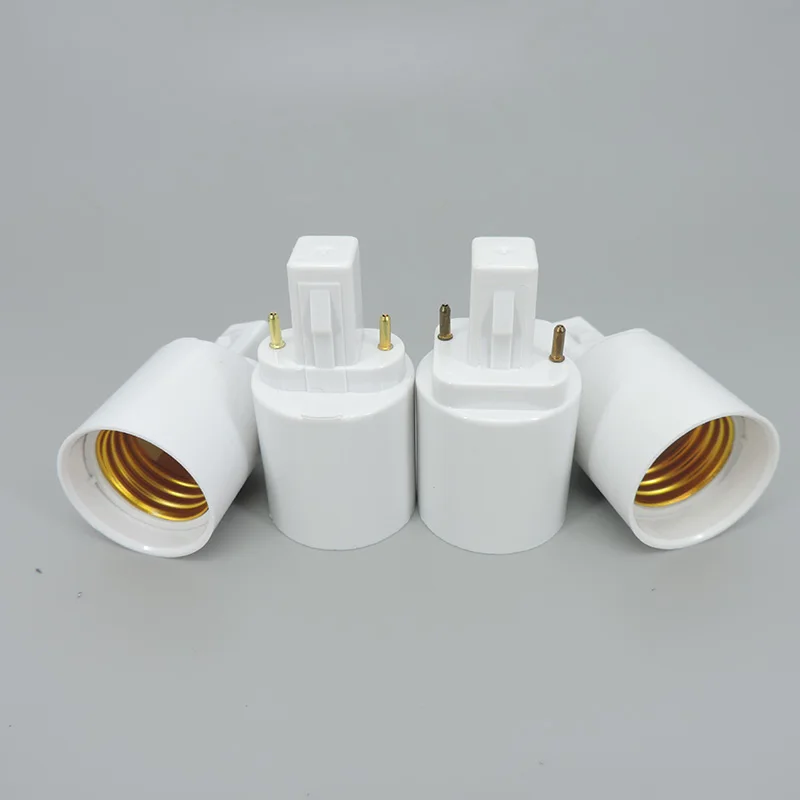 ABS LED AC G23 G24 To E27 power Adapter Socket Halogen CFL Light Lamp Base Converter G23 to E27 Bulb Holder 2pin 110V 220V