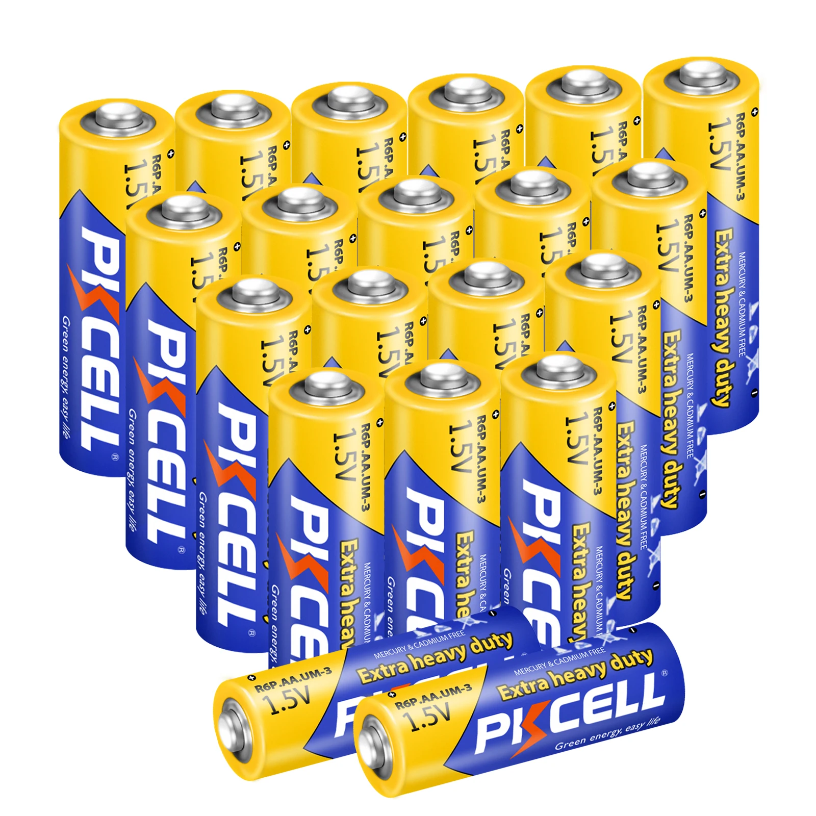 20PC/PACK PKCELL 1.5V R6P UM3 Heavy Duty Batteries Double A Batteries For Flashlights and Household Office Devices