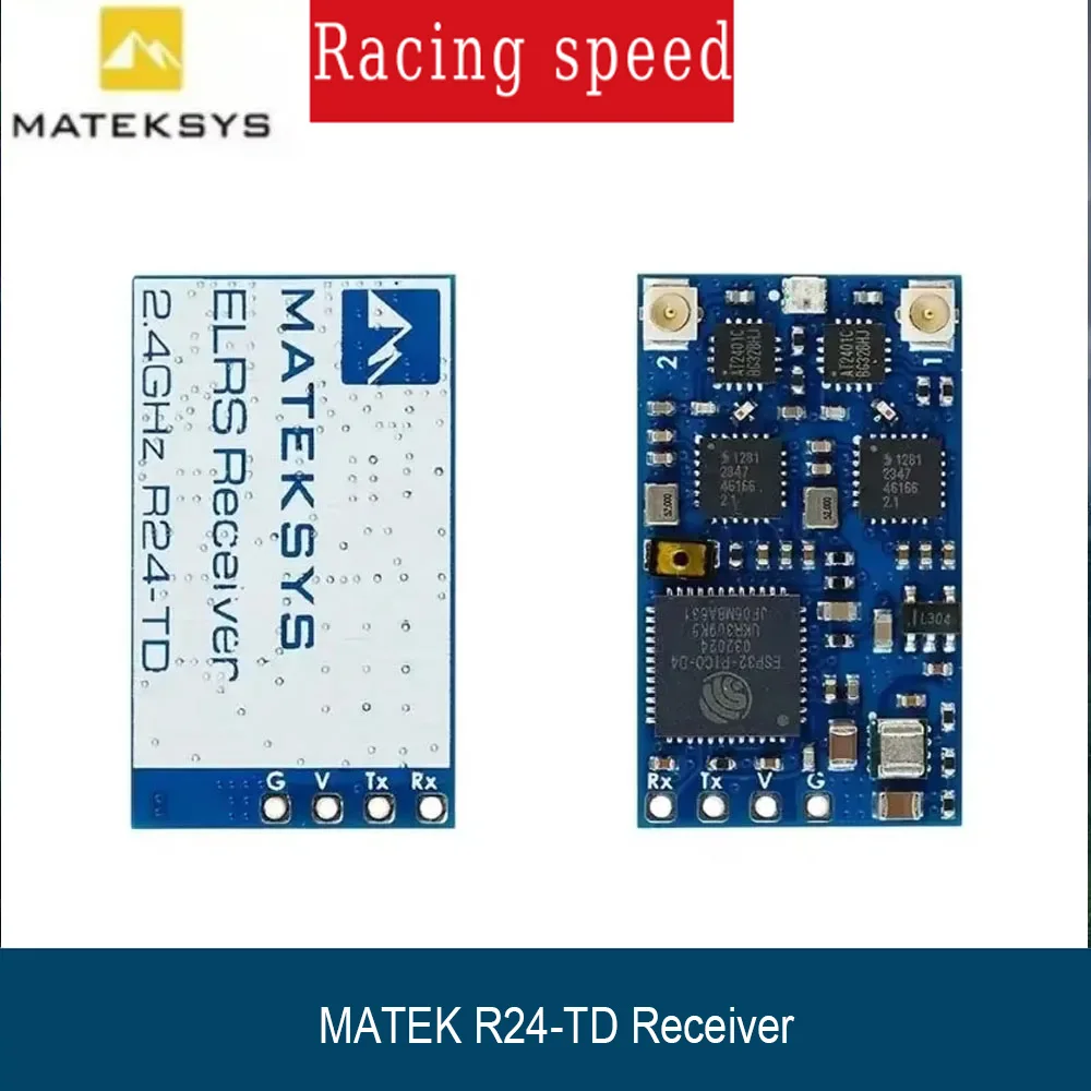 

MATEK R24-TD Receiver EXPRESSLRS 2.4GHz TRUE DIVERSITY Anti Interference High Sensitivity For RC FPV Drone Pilots