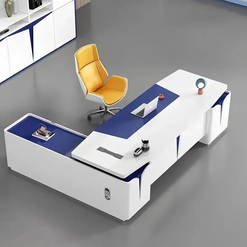 y8- piano paint desk creative high-end president boss desk fashion white manager supervisor desk