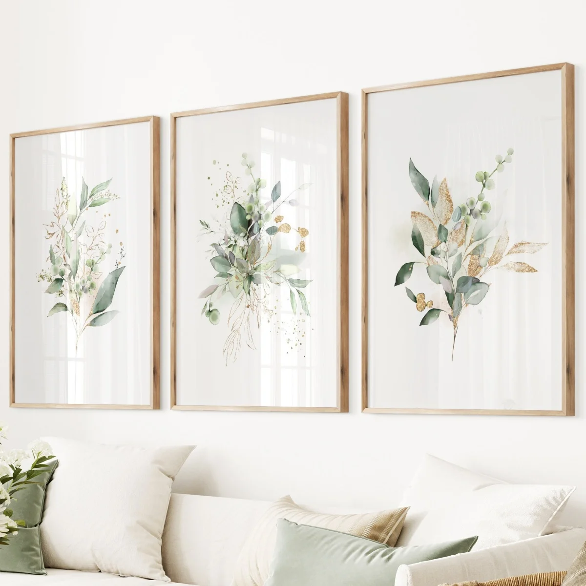 3pcs/set Watercolor Wildflower Canvas Prints Poster Modern Minimalism Botanical Art Prints Bedroom Wall Art Home Decor Poster