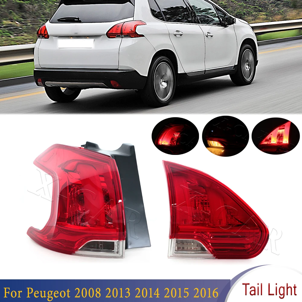 Rear Tail Light Left Right Rear Bumper Fog Light Reversing Light For Peugeot 2008 2013 2014 2015 2016 For Car 9678074280