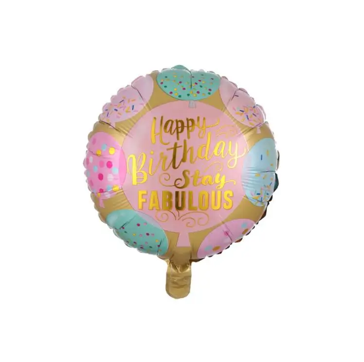 Wholesale 200pcs 18 inch Birthday Balloons Aluminium Foil Balloons Birthday Party Decorations Many Patterns Mixed SN4253