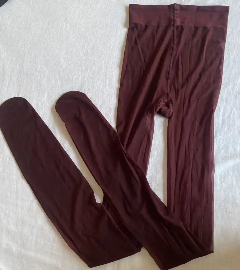 Ultra-Thin Invisible Men's JJ Set Large Size Extended T-Crotch 3D Cotton Crotchless Pantyhose Anti-Catch Thread Bamboo Charco...