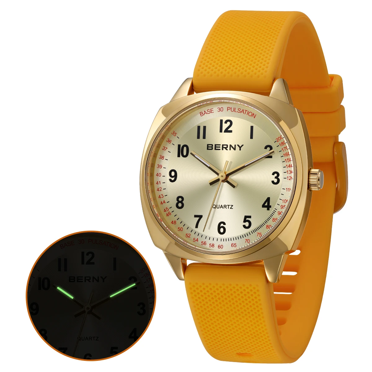 BERNY Women's Watches Nurse Watch Casual Simple Ladies Gold Quartz Watches Luminous Easy Read Waterproof Sport Women Wristwatch