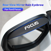 2PCS Car Rearview Mirror Rain Eyebrow For Ford Focus 2 MK2 MK3 MK1 MK4 RS Silicone Auto Sun Visor Shade Cover Protector Guards