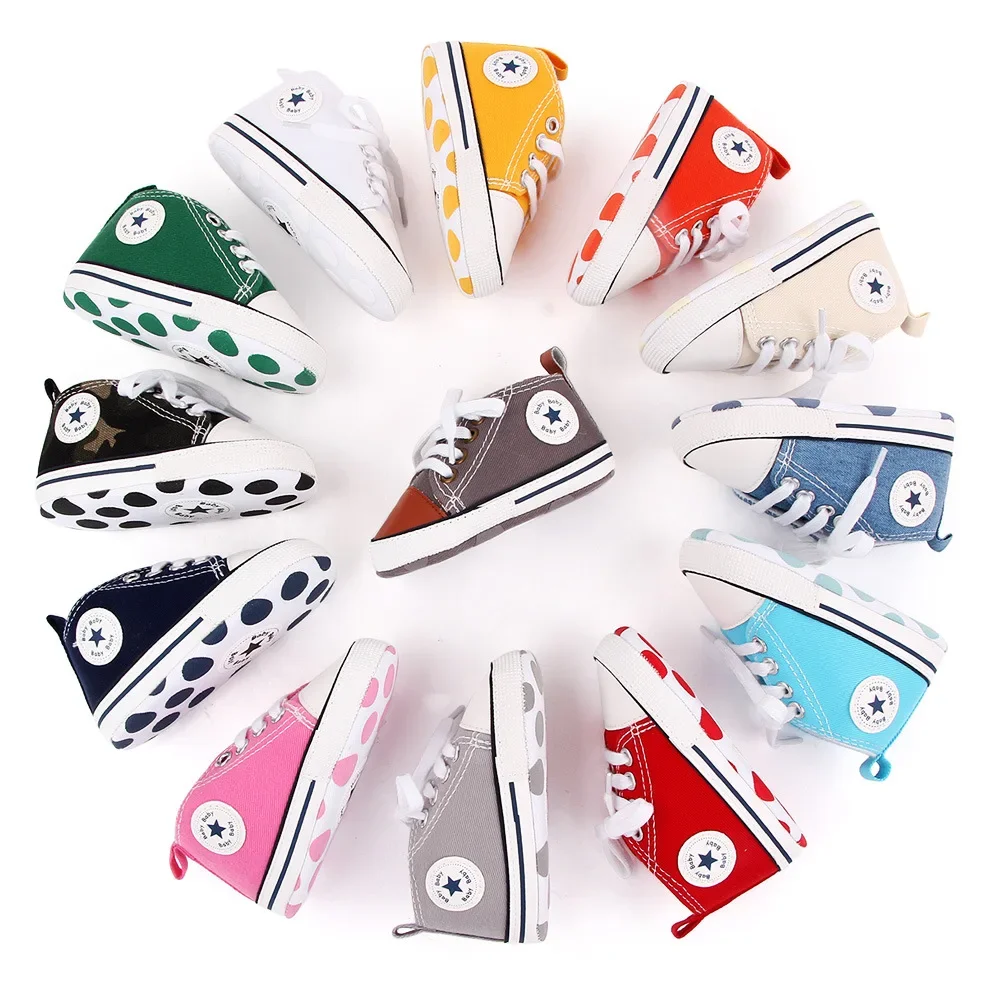 Popular multi-color men's and women's spring and autumn canvas baby toddler shoes wholesale 2486 total