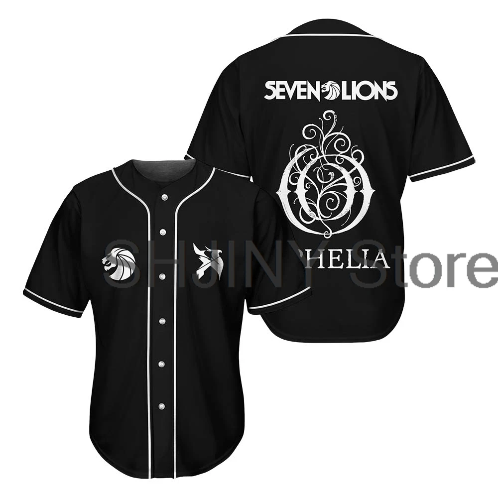 

Excision Illenium Seven Lions Ophelia Baseball Jersey For EDM Festivals 2024 Short Sleeve Shirt Women Men Streetwear