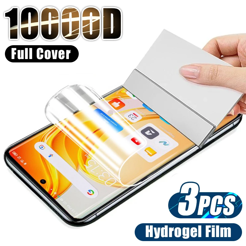 

1-3pcs Full Cover Hydrogel Film Tecno Camon Phantom X2 Pro HD Screen Protector for Tecno 20 19 Pop 7 6 Spark GO 10C 9T 8C 8 Pro