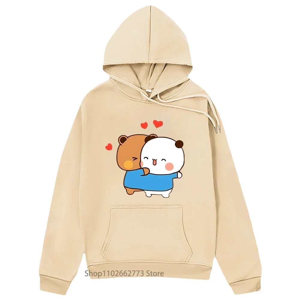 Funny Bubu and Dudu Hoodie Panda Bear Love Graphic Sweatshirts for Women Kawaii Cute Girls Clothes Men's Clothing Y2k Sudaderas