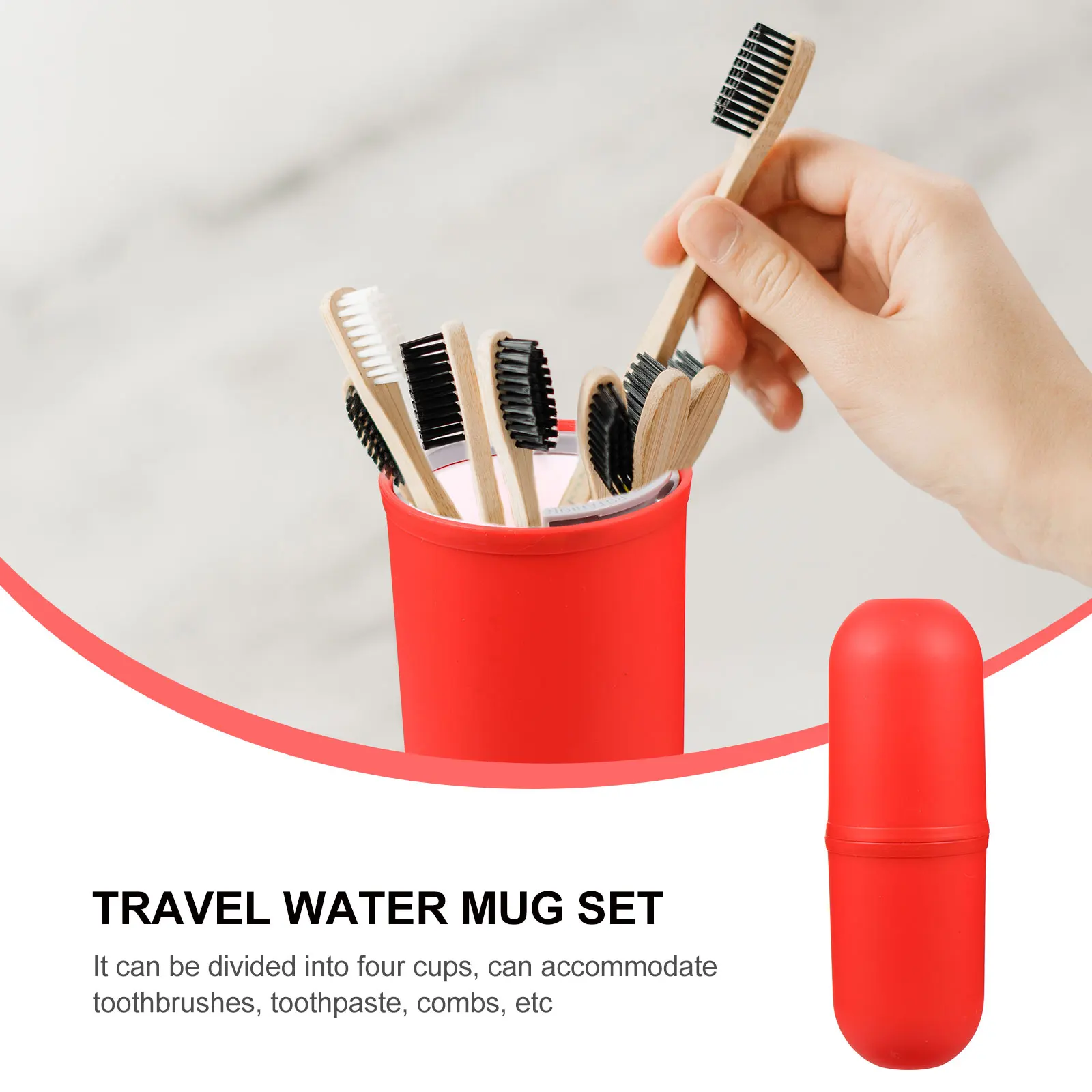 

Wash Cup Set Toothbrush with Cover Travel Case for Oral Plastic Portable Holder Toothpaste