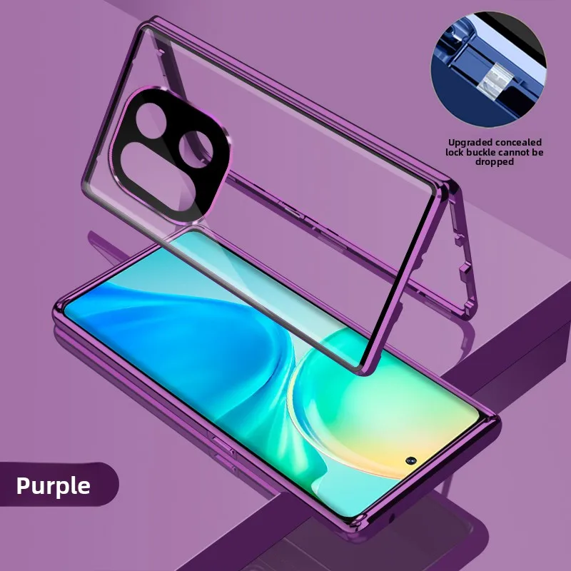Etui na OnePlus 15, szkło dwustronne, ochrona 360 stopni °   Magnetyczny pokrowiec na telefon przyjazny dla skóry do OnePlus15 HD, odporny na wstrząsy bumper funda — zdjęcie produktu 5
