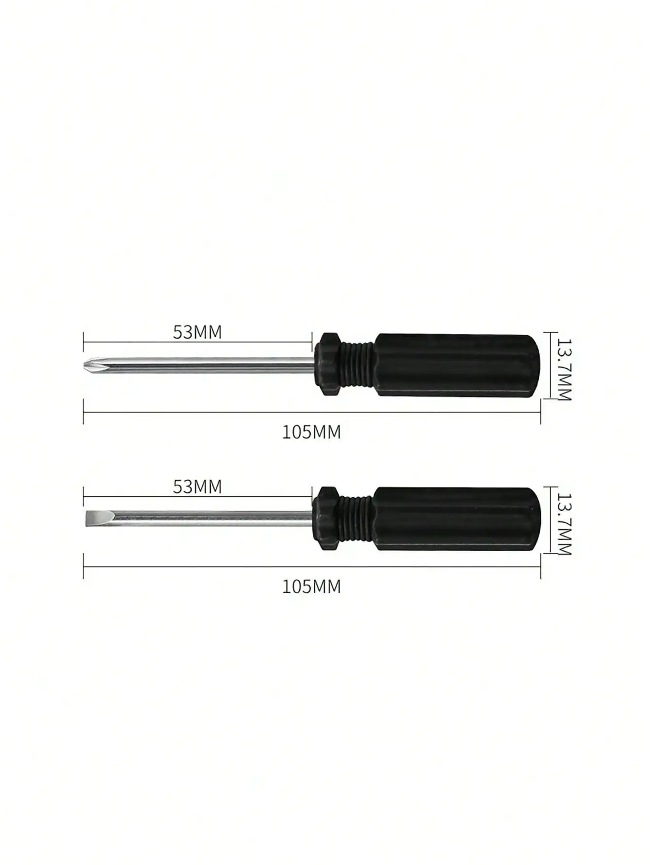 2pcs/Set Cross & Flat Screwdriver Multi-Functional Portable Manual Screwdriver For Home Use Hardware Tool, Tools For Men view 2