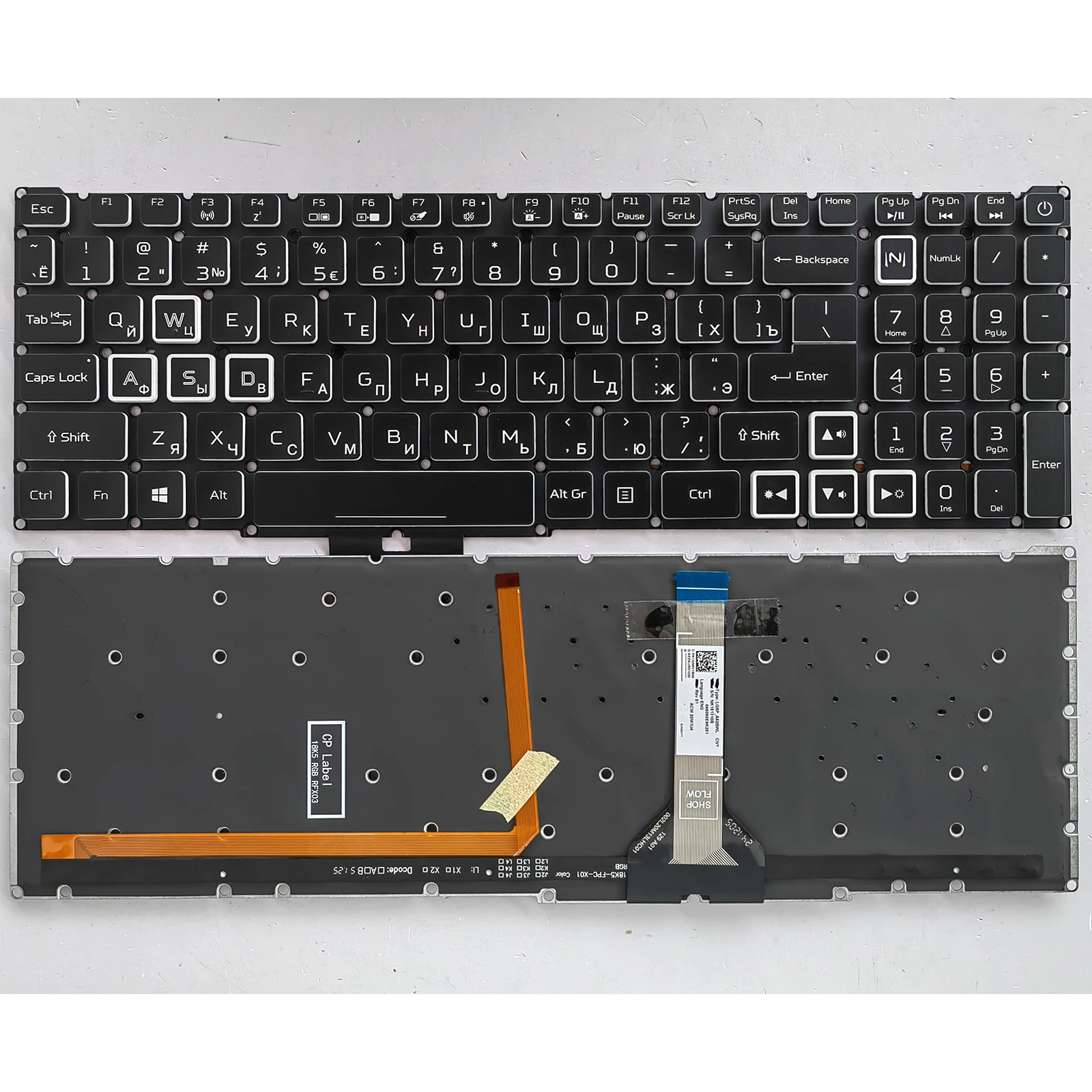 

RU Layout for Acer Nitro 5 AN515-57 AN515-56 AN515-45 AN515-54 NSK-RAQFBC Laptop Keyboard