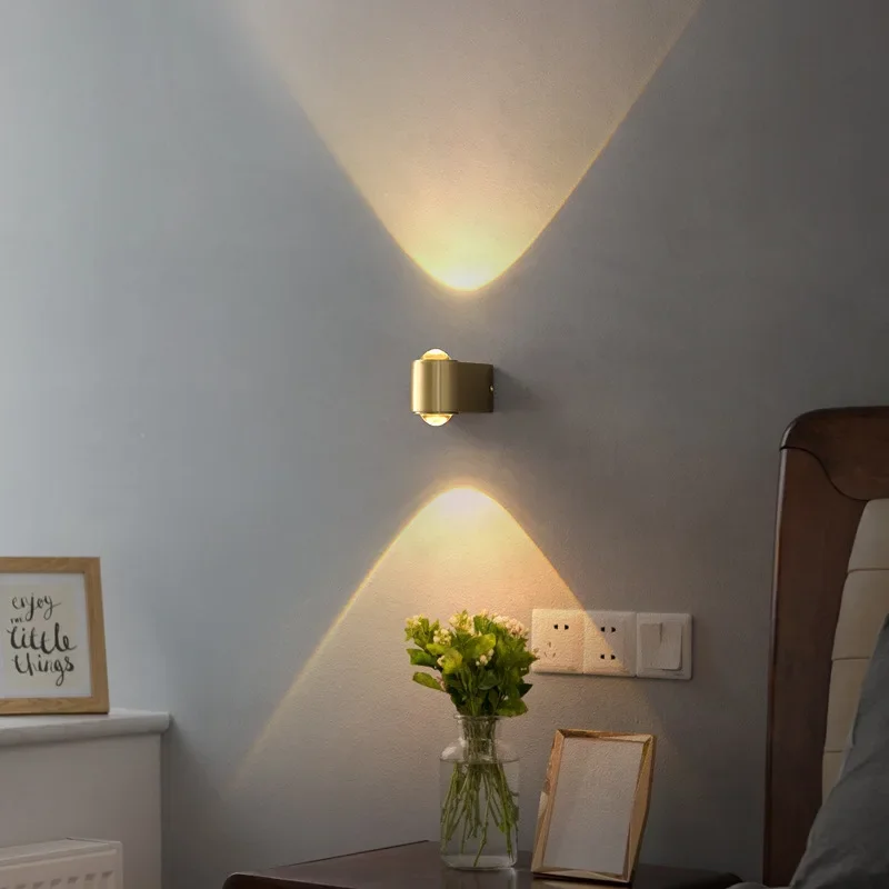 all copper led wall lamp modern bedside reading indoor Nordic led scone wall lamp living room indoor lamp bedroom lamp