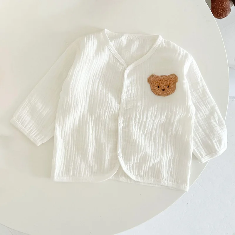 Cartoon Bear mussola pagliaccetto cappello tuta primavera estate vestiti del bambino neonate cappotto morbido cotone tuta traspirante per ragazzi 0-3T