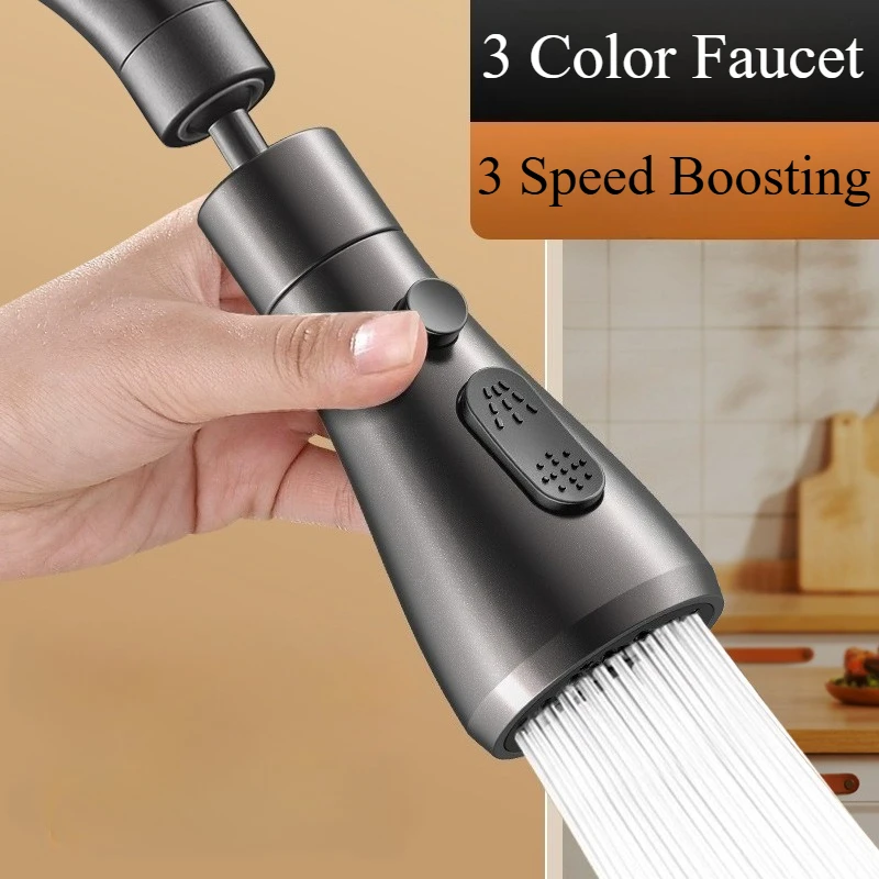 

Universal Faucet Extender Copper Three Speed Head Water Saver Home Extended Shower Spray Filter Wanxiang Faucet Bubbler Nozzle