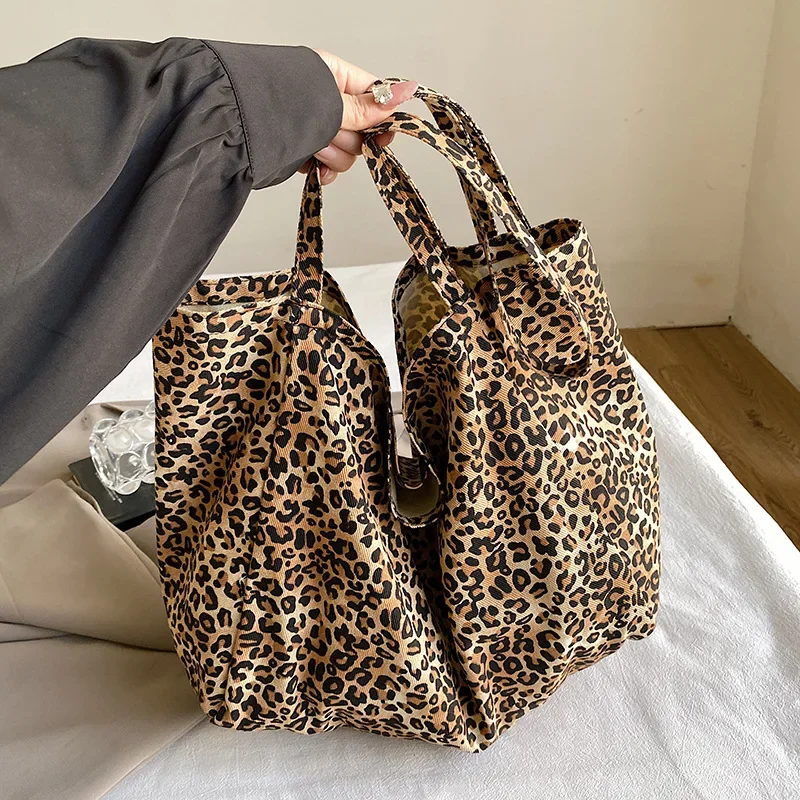 Leopard Print Women Tote Bag Casual Fashionable Shopping Bags Purse and Handbags Designer Bag Mother Kids Bags for Girl Сумка