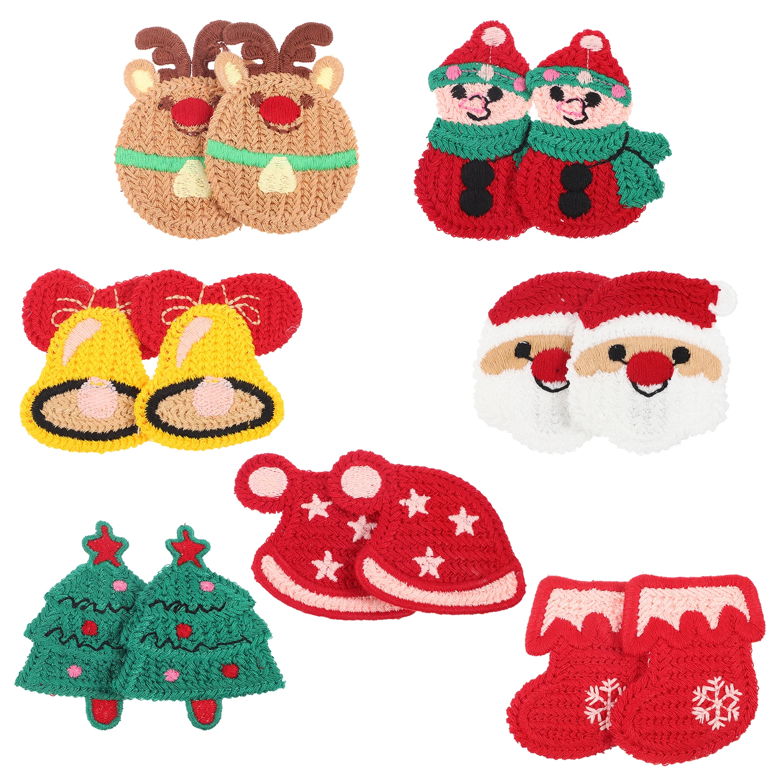 

14Pcs Christmas Hairpins Knitting Design Snap Clips Xmas Hair Accessories Girls Holiday Hair Clips Christmas Hairpins