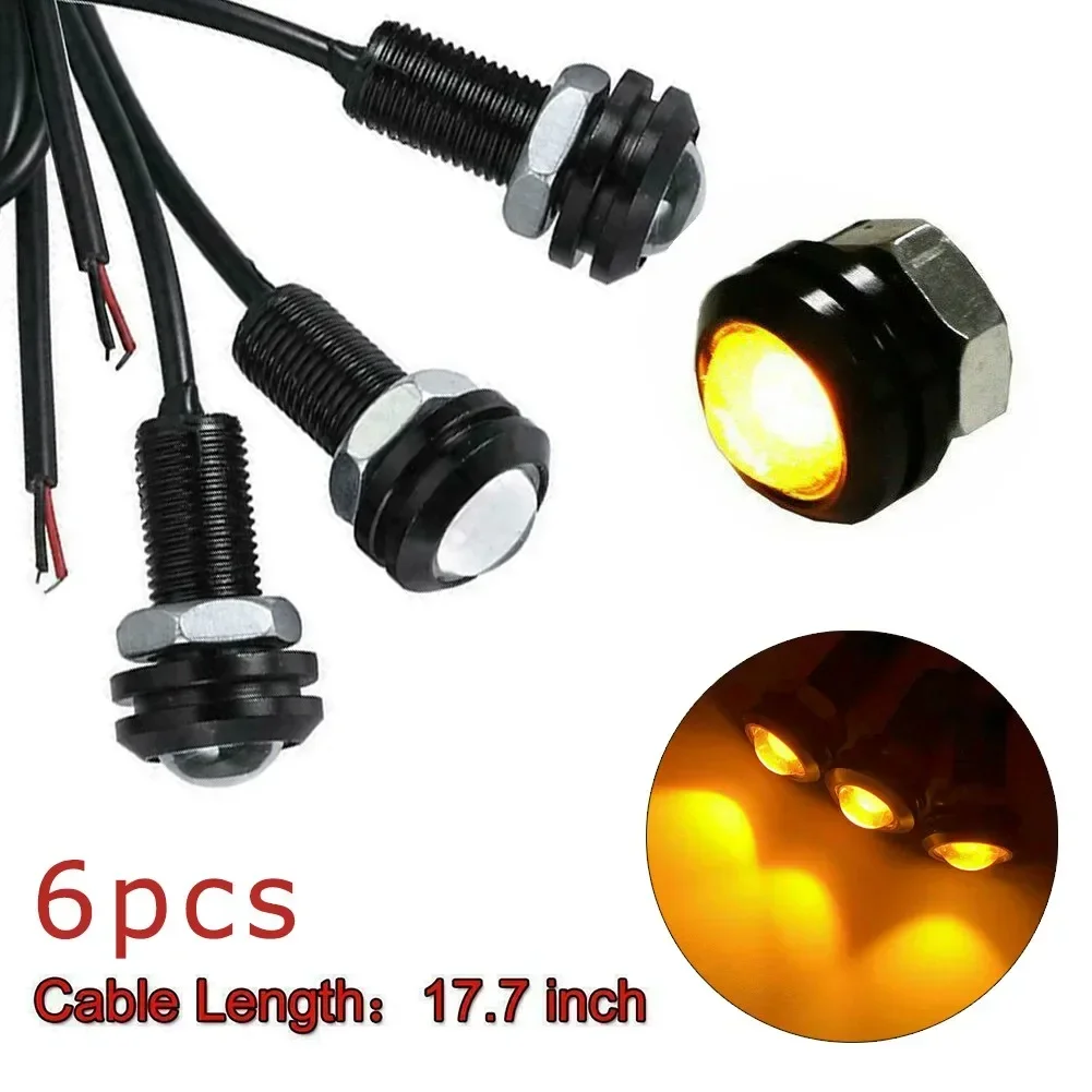 Lampe universelle de calandre à LED avant de voiture fumée ambre blanc 12LED lampe de gril Eagle Eye pour hors route coffre SUV Ford Toyota 12V