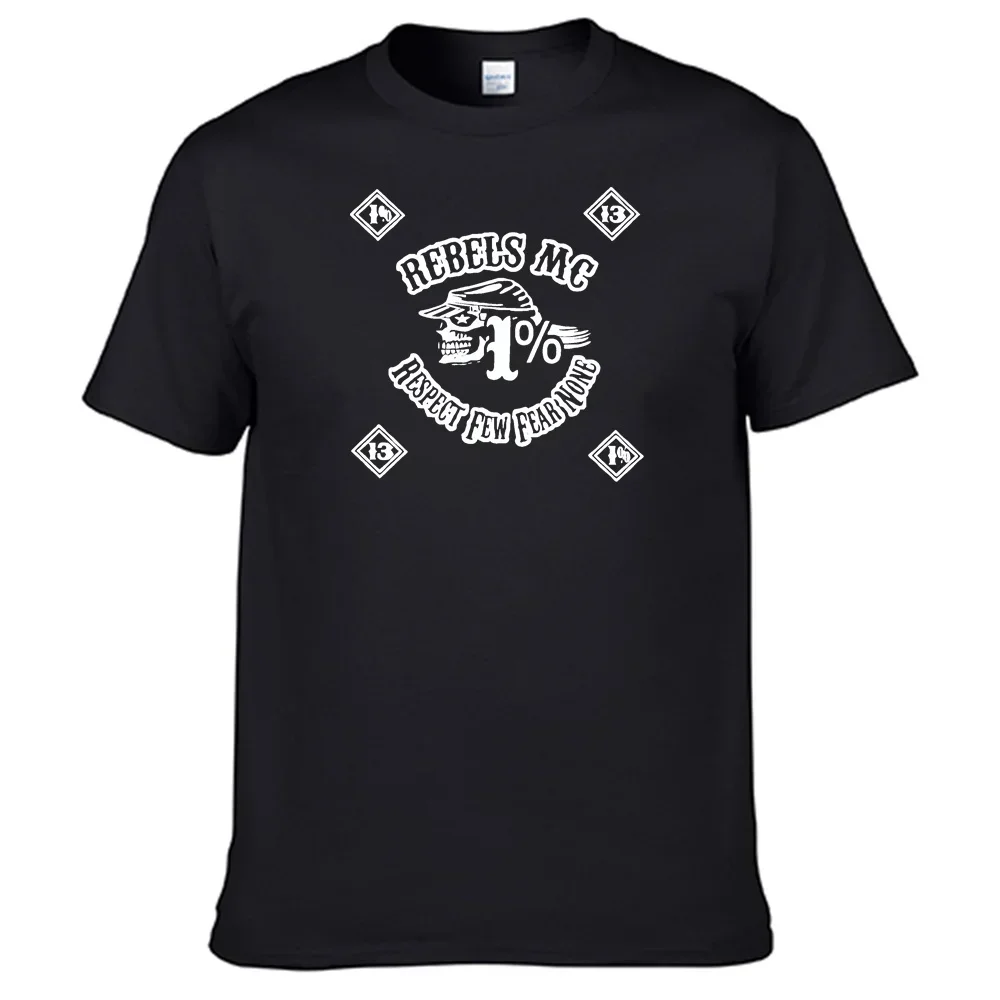 Motorcycles Club Rebels Mc T shirt 100% Cotton Men T-Shirt Top Sales N03