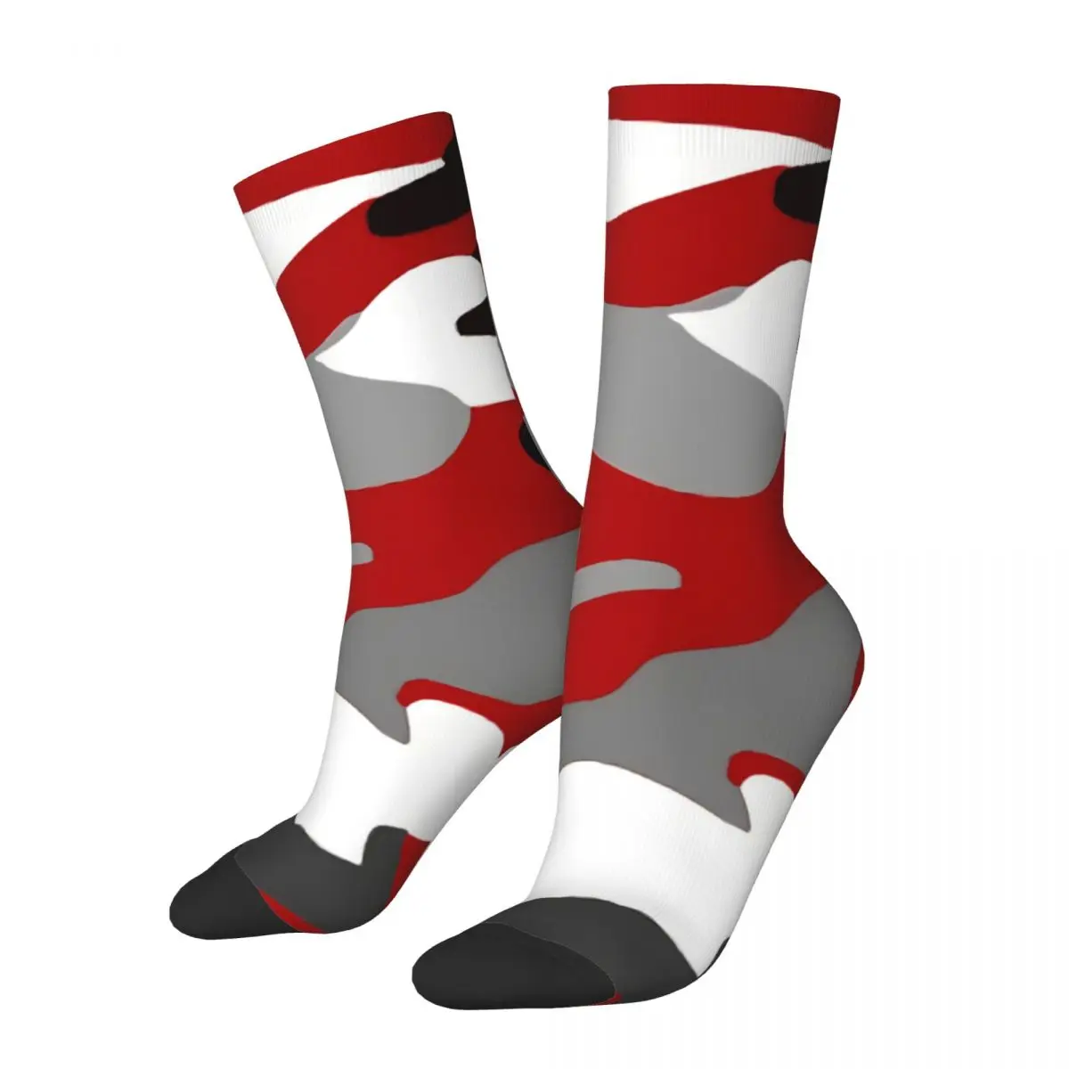 

Happy Funny Men's Socks Red Camo Retro Harajuku Hip Hop Hip Hop Novelty Casual Crew Crazy Sock Gift Pattern Printed