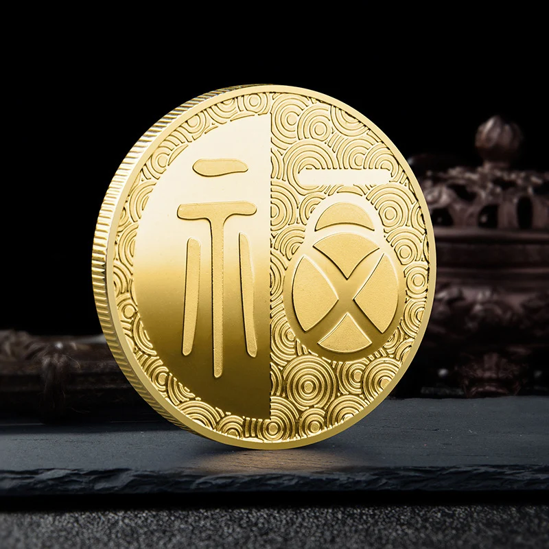 

Chinese Characters Fu Gold Coin for Luck Auspicious Lucky Coin Collectible Commemorative Medal Birthday Gift