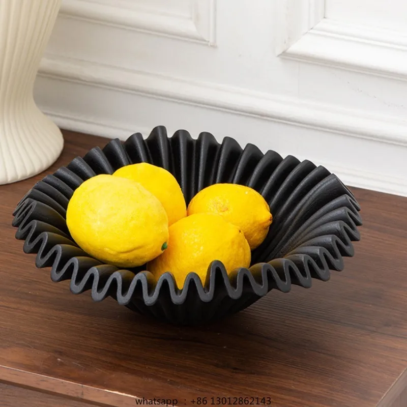 

Retro Storage Dining Table Tray Ripple Edge Coffee Table Pallet Simple Multifunctional Creative Living Room Home Decoration