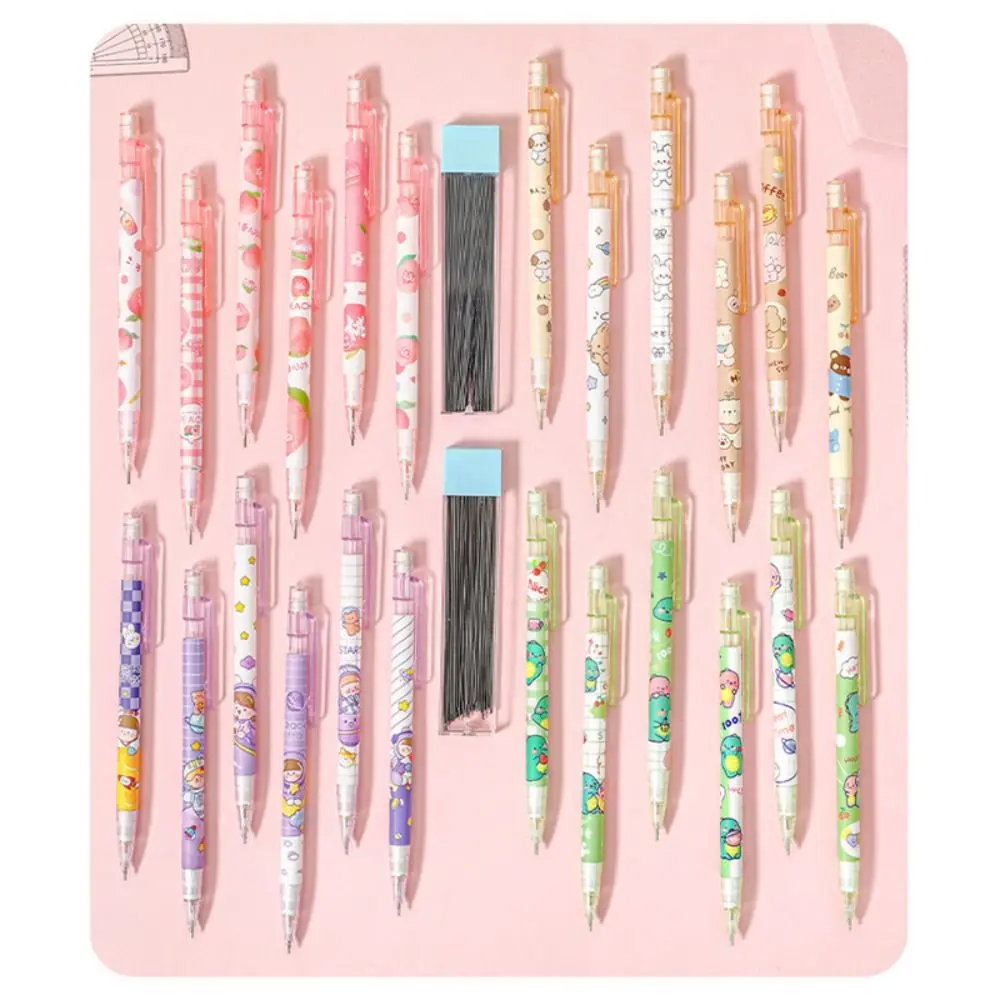 2.0MM 2B Automatic Pencil Come With Eraser Press Type Movable Pencil Stationery Mechanical Pencil Sketch Comics Design