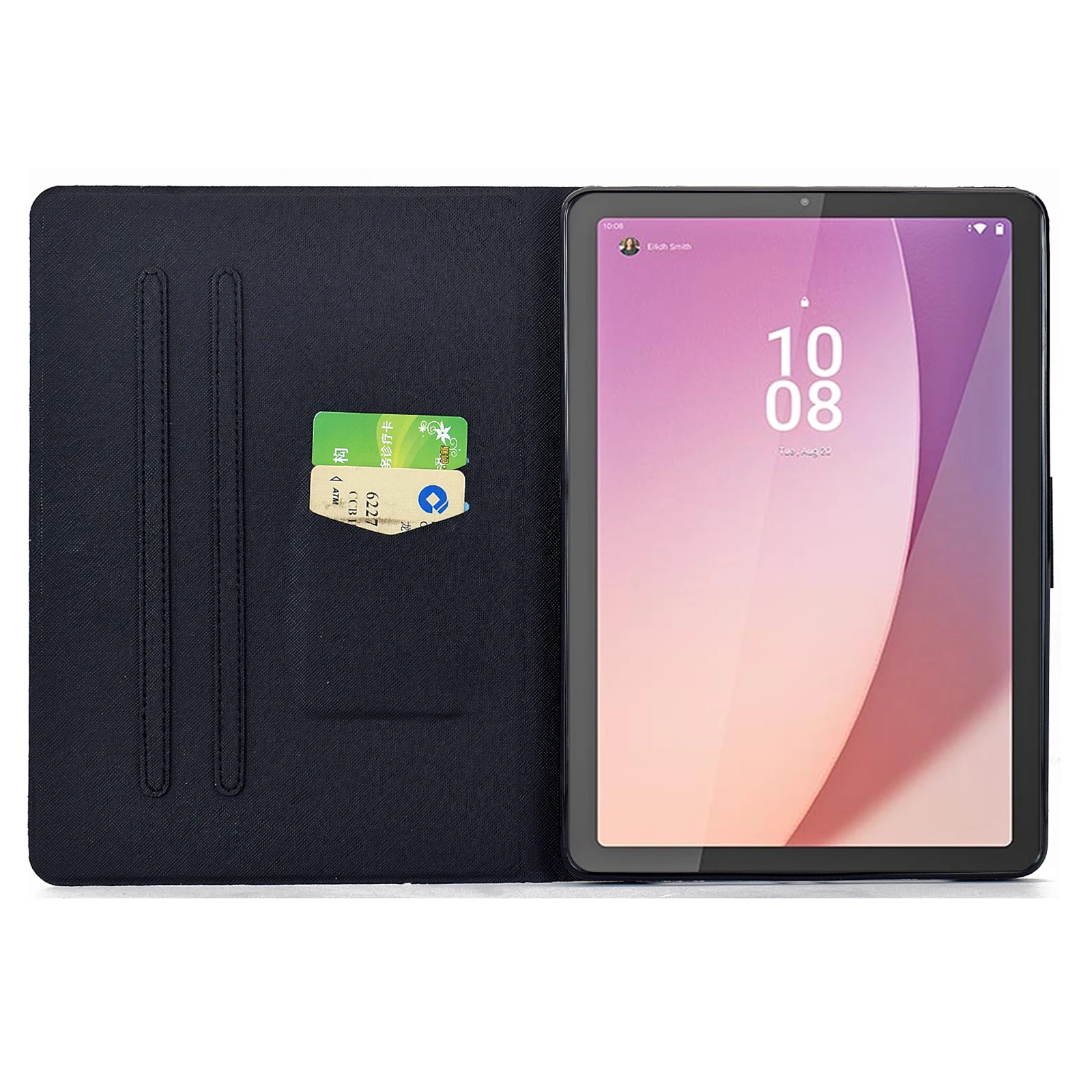 For Lenovo Tab M9 TB-310FU Case Colorful Pattern Painting Card Slots Stand Leather Tablet Cover with Auto Sleep  /  Wake - Bloss
