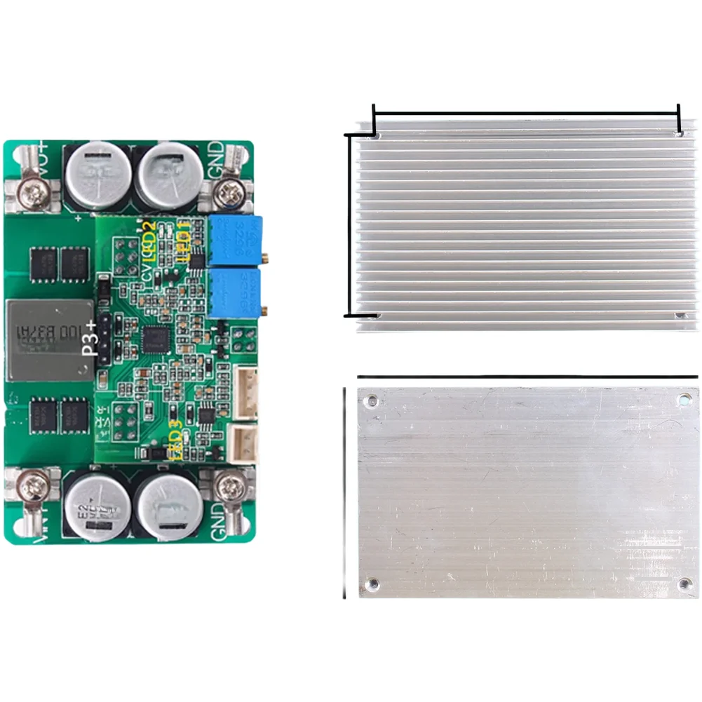 Automatic Step Down Step Up 1100W DC Voltage Module Compatible with 9V-58V Input and 2.4V-56V Adjustable Output for Electronics