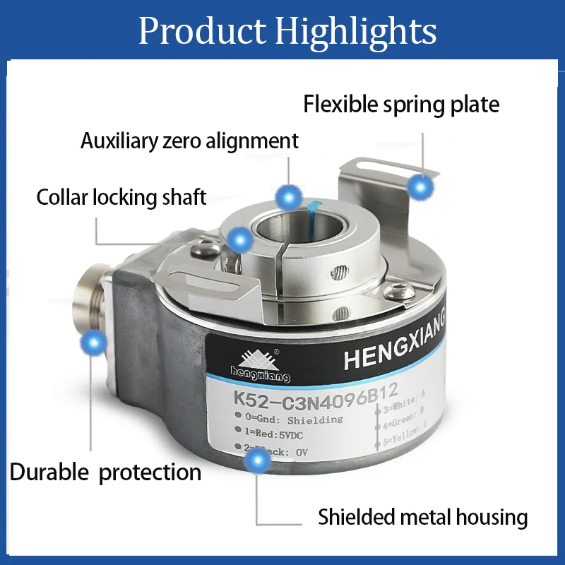 K52 300PPR 52mm Outer Diameter Encoder Length Measuring Sensor