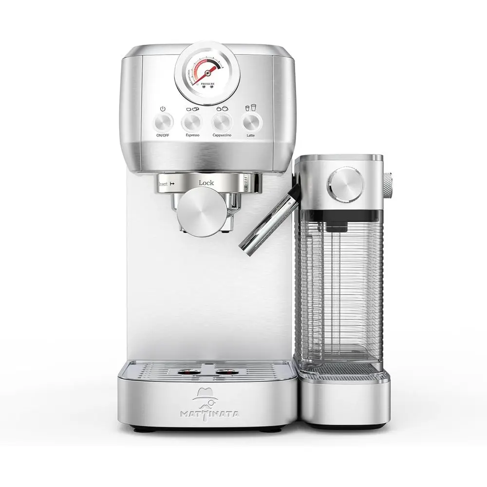 

CM1633 puccino hine 20 Bar, Proional hines with Automatic Milk rother, Barista Compact Latte Coee Maker or Home, Prure Gauge or