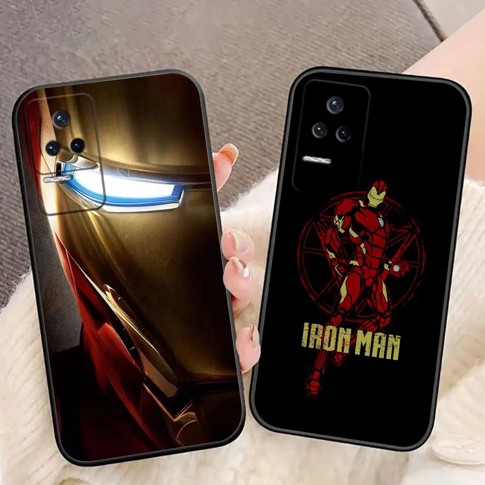 Mavel Hero Iron Man Phone Case For Redmi K60 K40 Gaming K30 13C 12C 12 10 9T 9C 9A 9 8 7 6 A1 A2 Silicone Case Funda Shell Cover